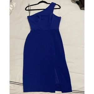 Vince Camuto Cocktail Midi Dress, One shoulder, Size 4
